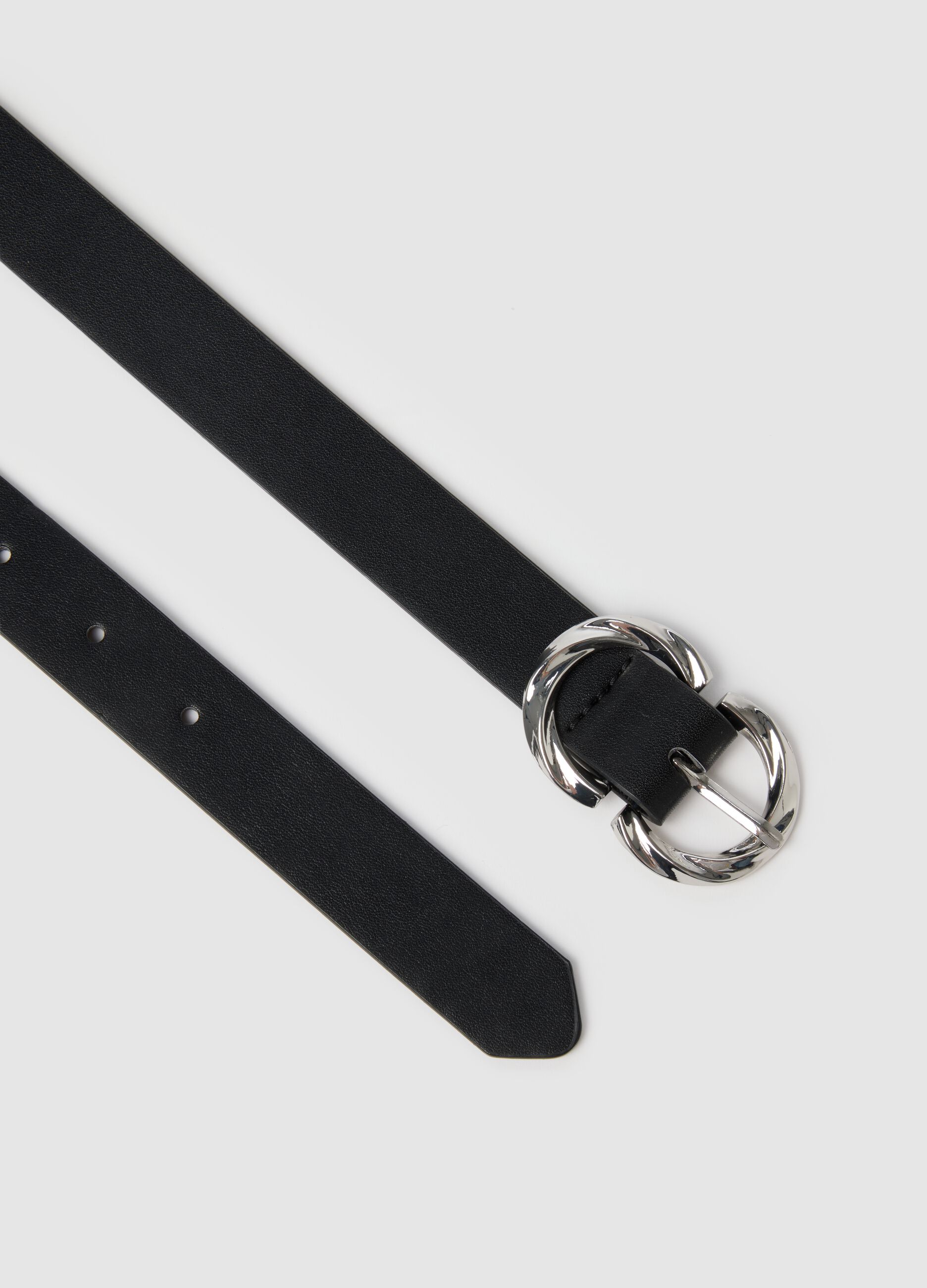 Black belt with metal buckle