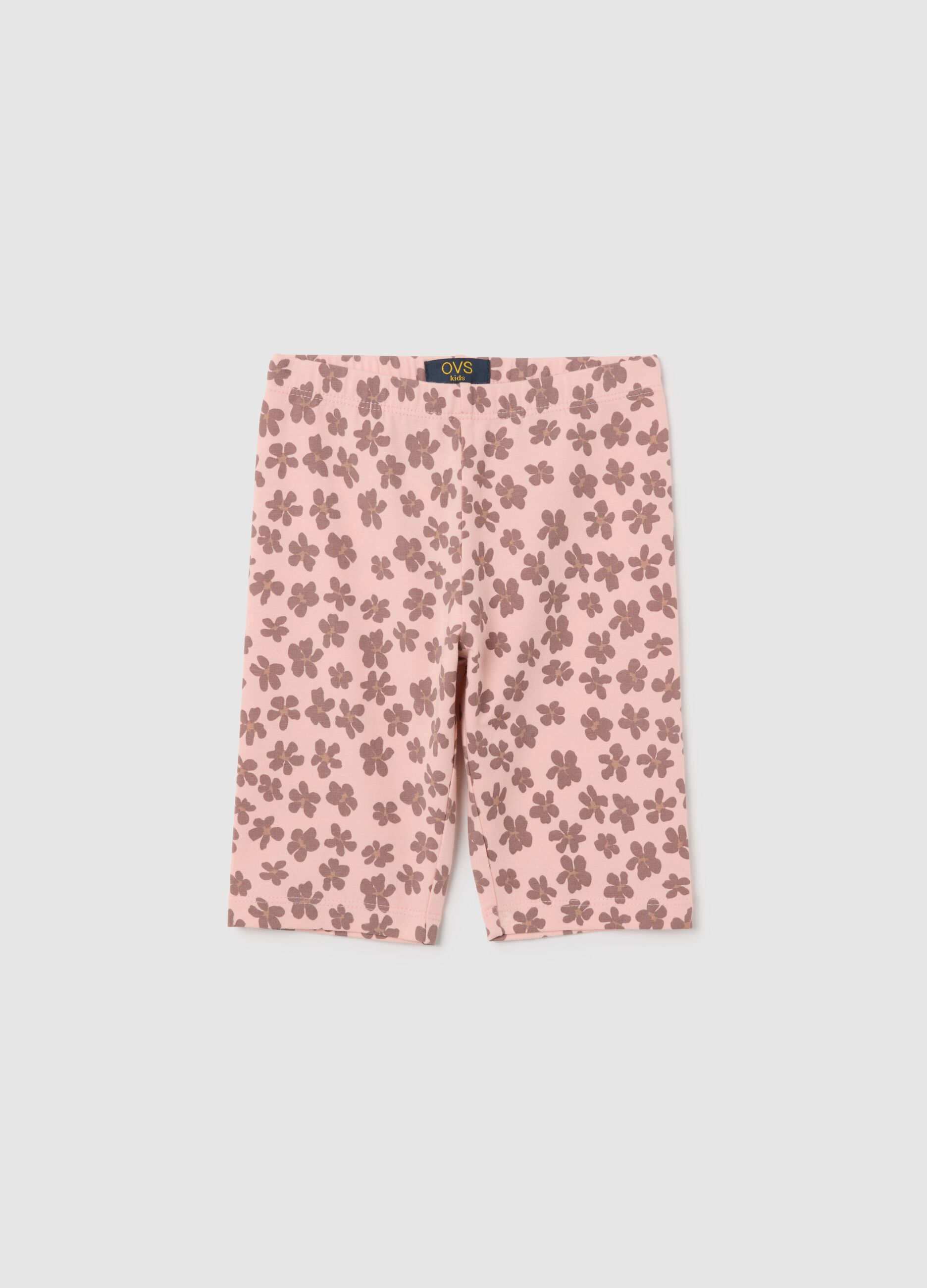 Girls' Pink Cotton Skinny Fit Shorts