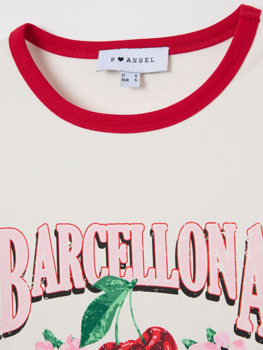 T-shirt with contrasting edging and print_5