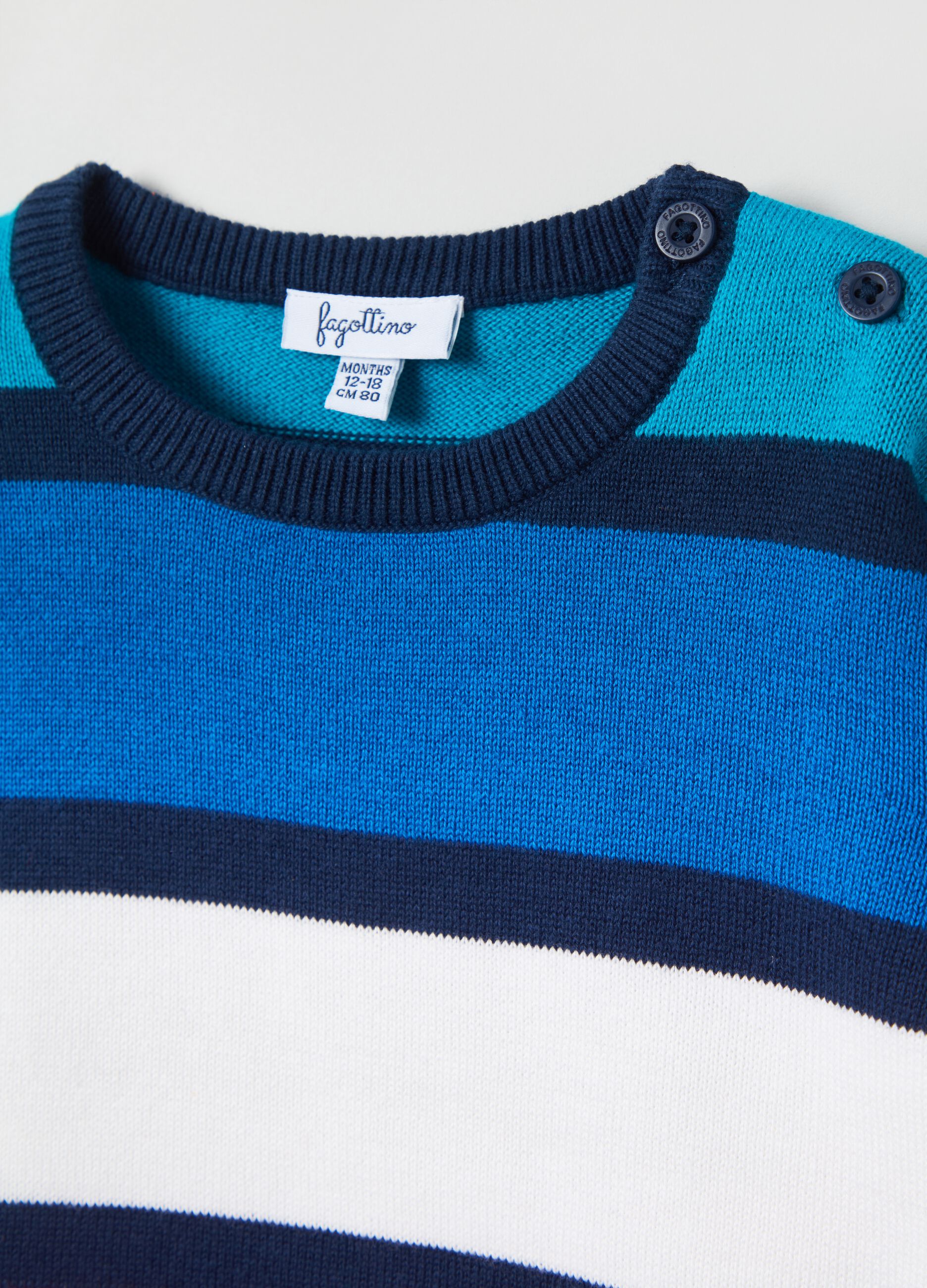 Pullover in cotone a righe _2
