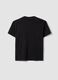 Black pure cotton T-shirt with front print, regular fit_2