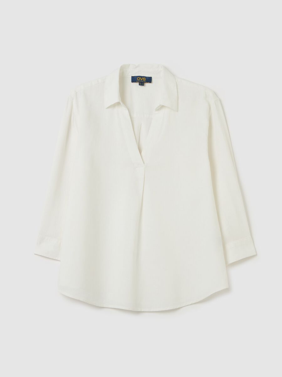 White linen and viscose shirt_4