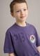 T-shirt in puro cotone viola da bambino regular fit con patch_2