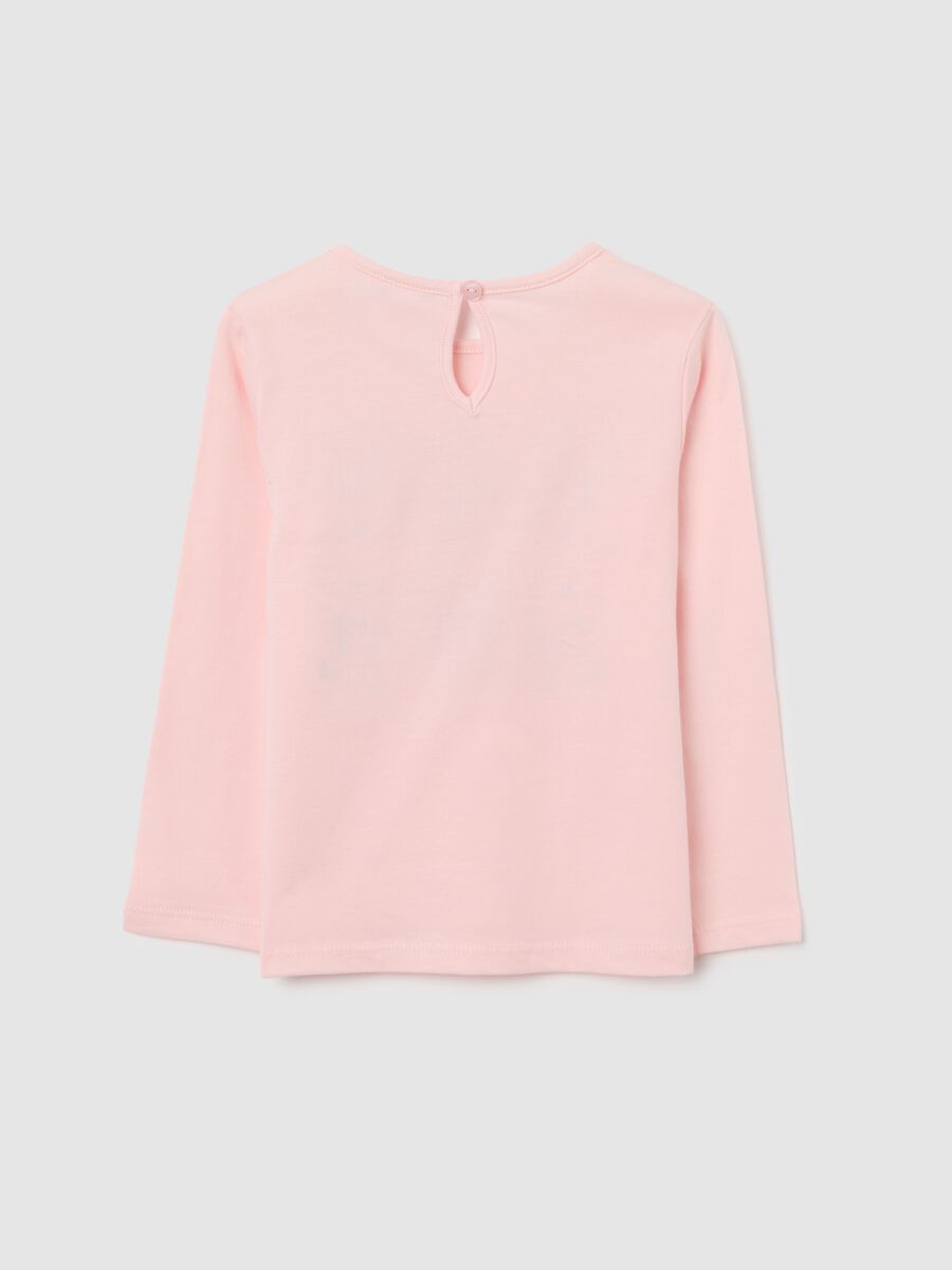 Pink cotton regular fit girls' shirt_1