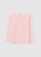 Pink cotton regular fit girls' shirt_1