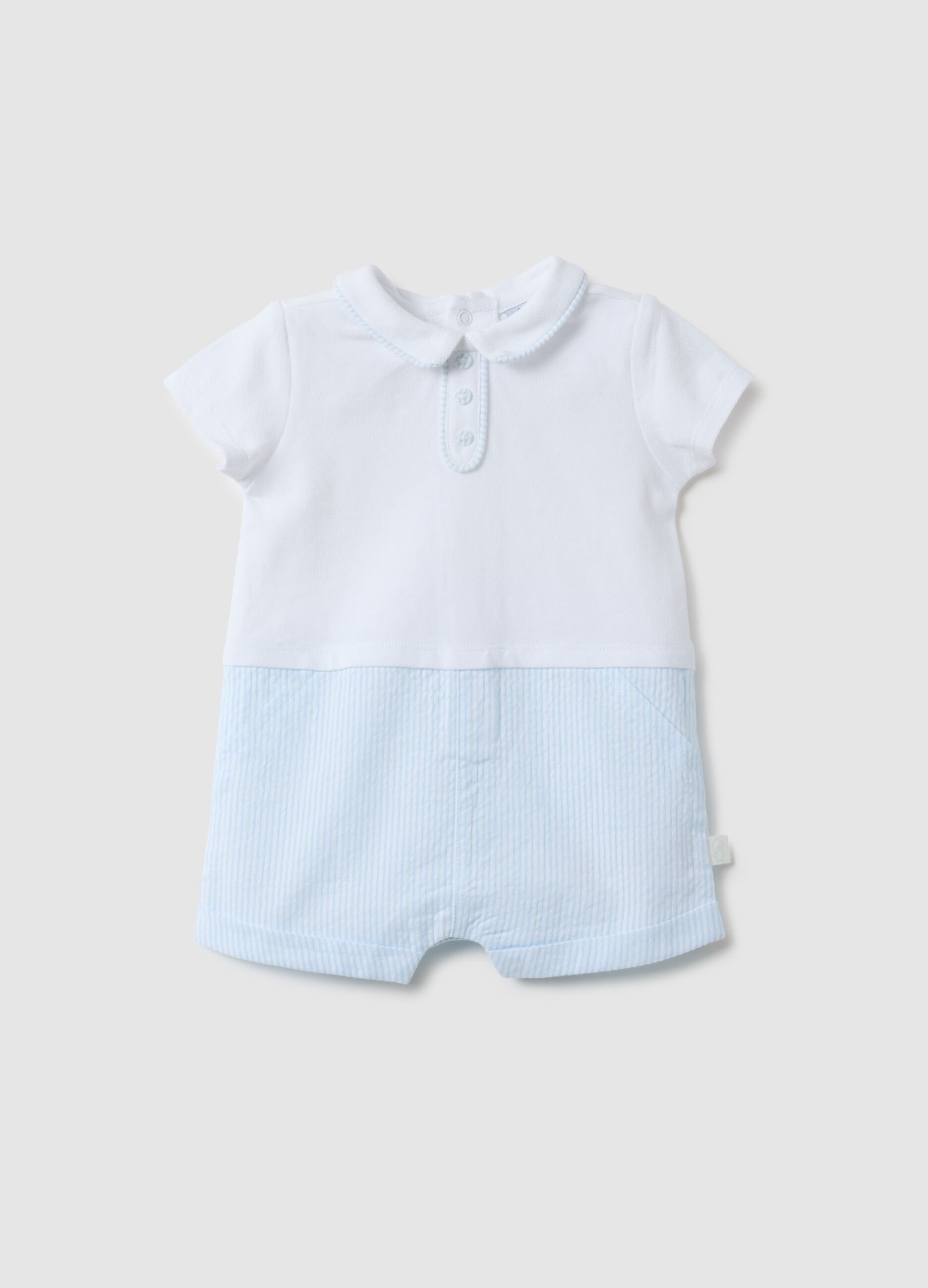 Newborn multicolour pure cotton sleepsuit