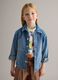 Girls' regular fit blue denim cotton jacket_0