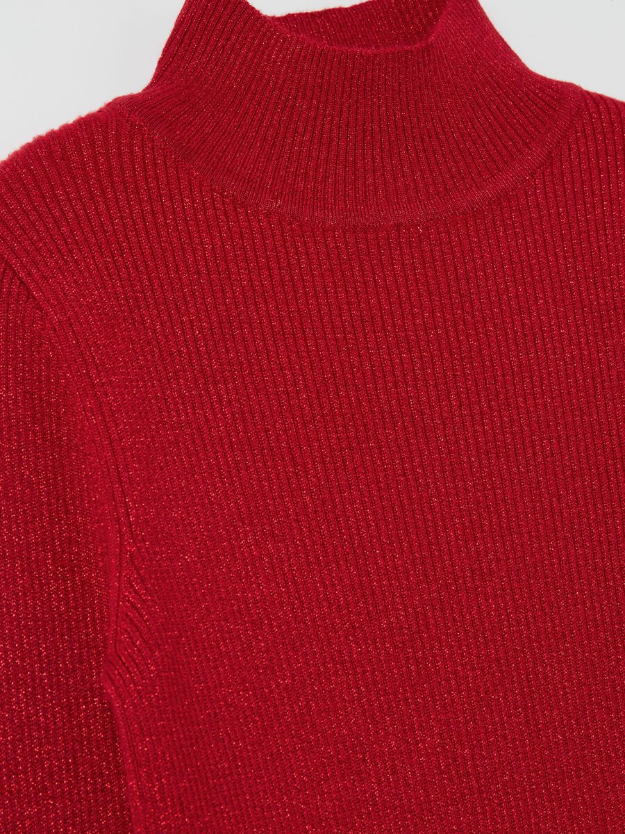 Pullover with high neck and lurex_5