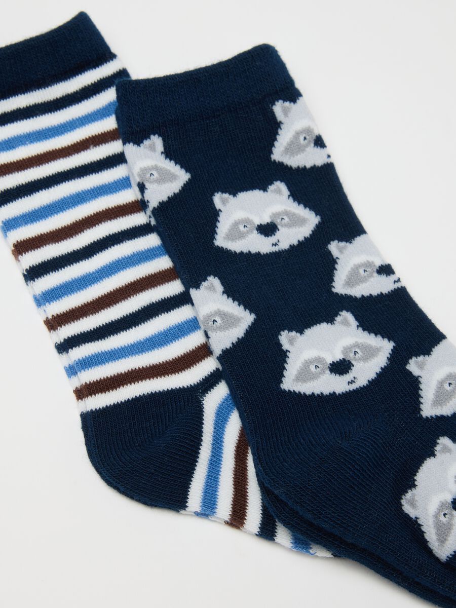 Newborn socks tripack in multicolour stretch cotton blend_1
