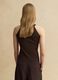 Fitted viscose blend brown tank top_3
