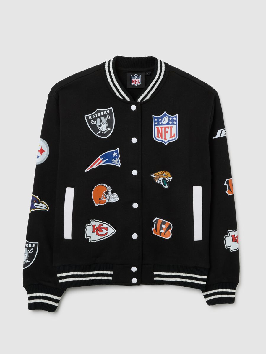NFL Black Bomber Jacket_4