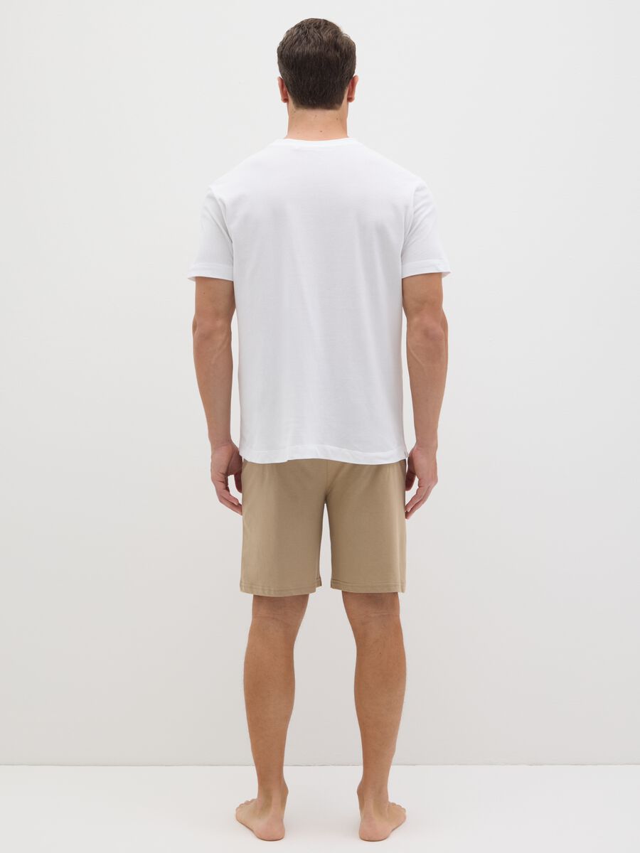 Men's outfit in pure white cotton regular fit_3