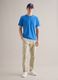 Blue pure cotton crew neck T-shirt relaxed fit_0