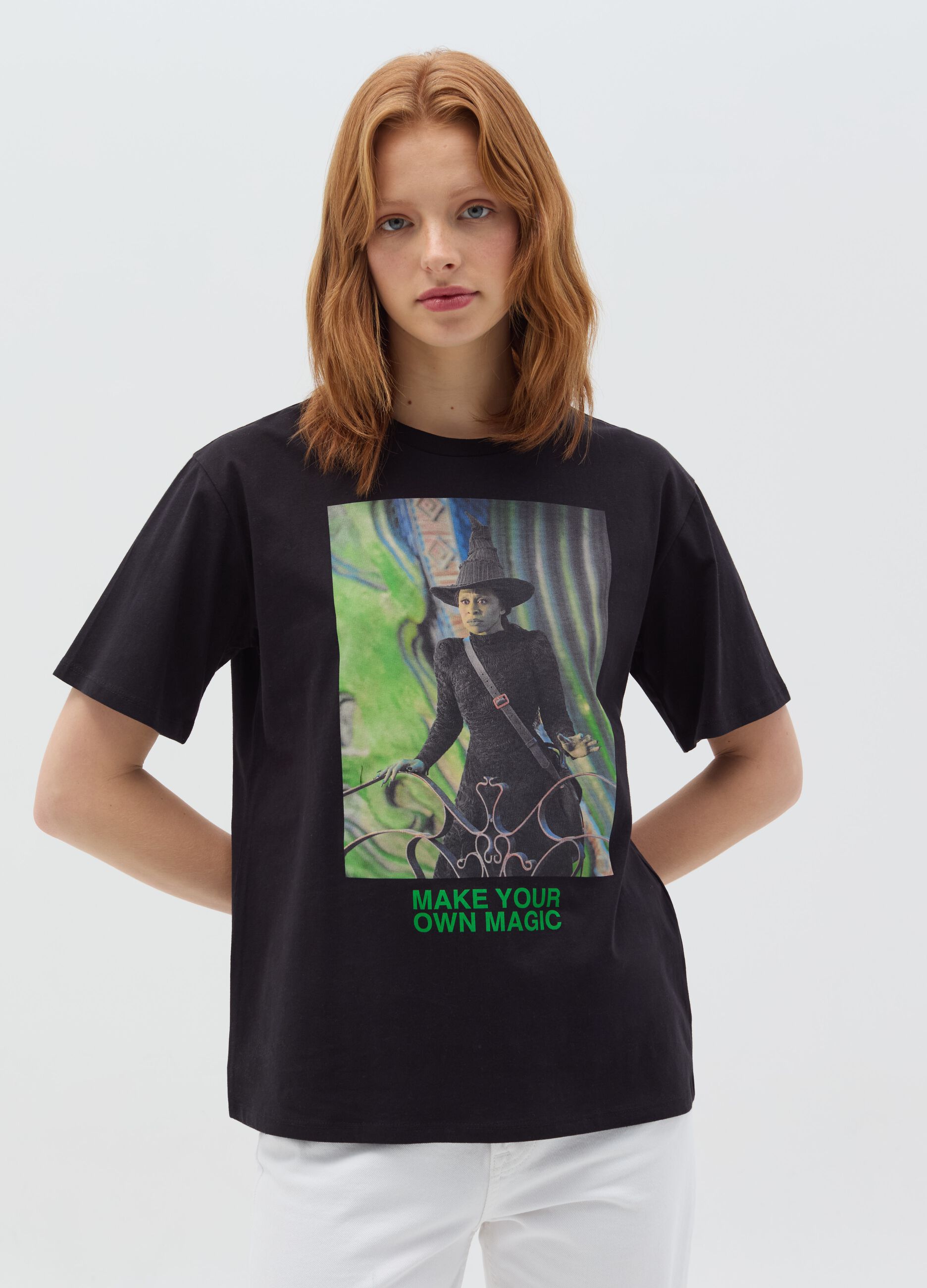 Relaxed-fit T-shirt with Wicked print