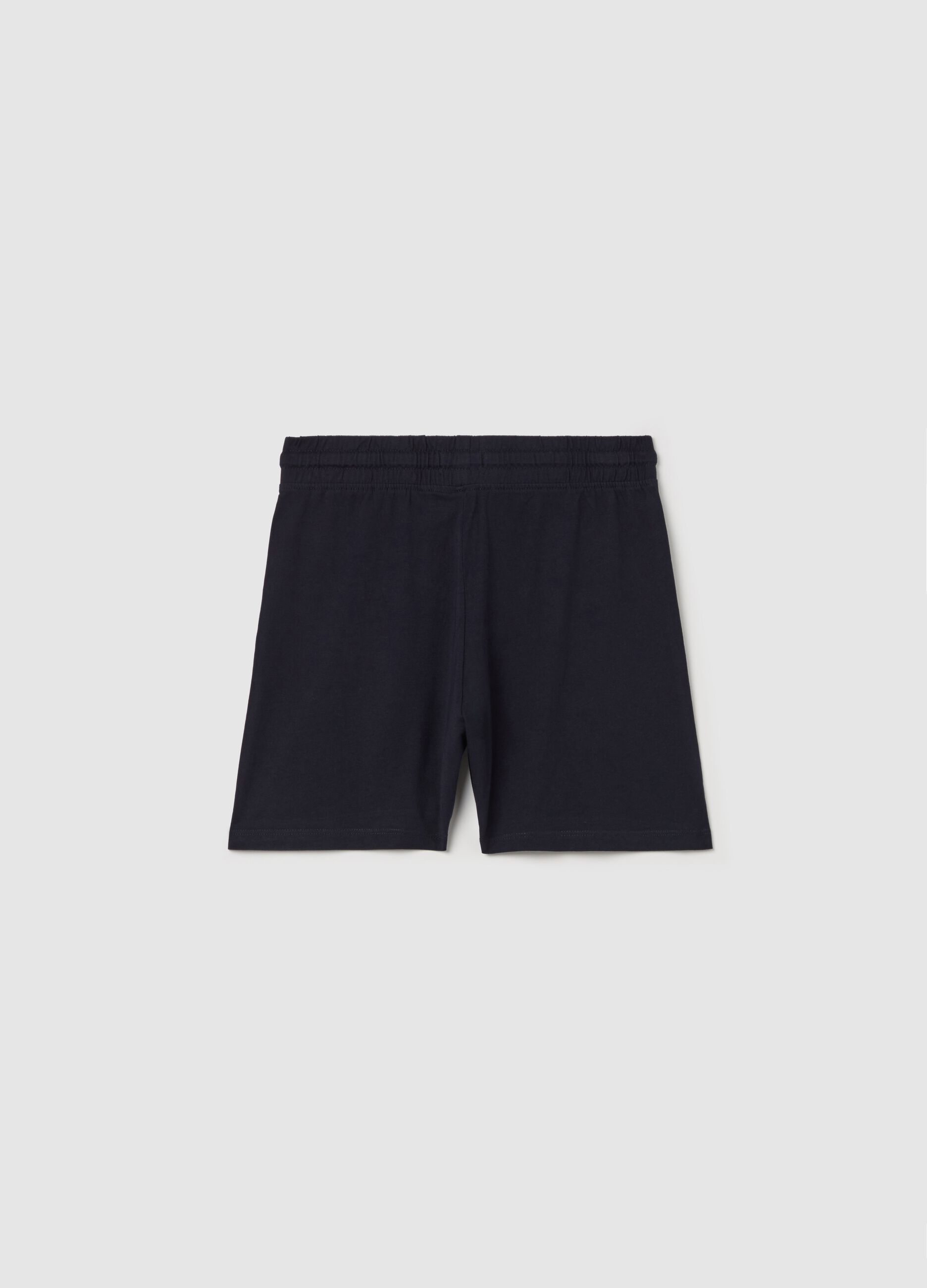 Cotton shorts with drawstring