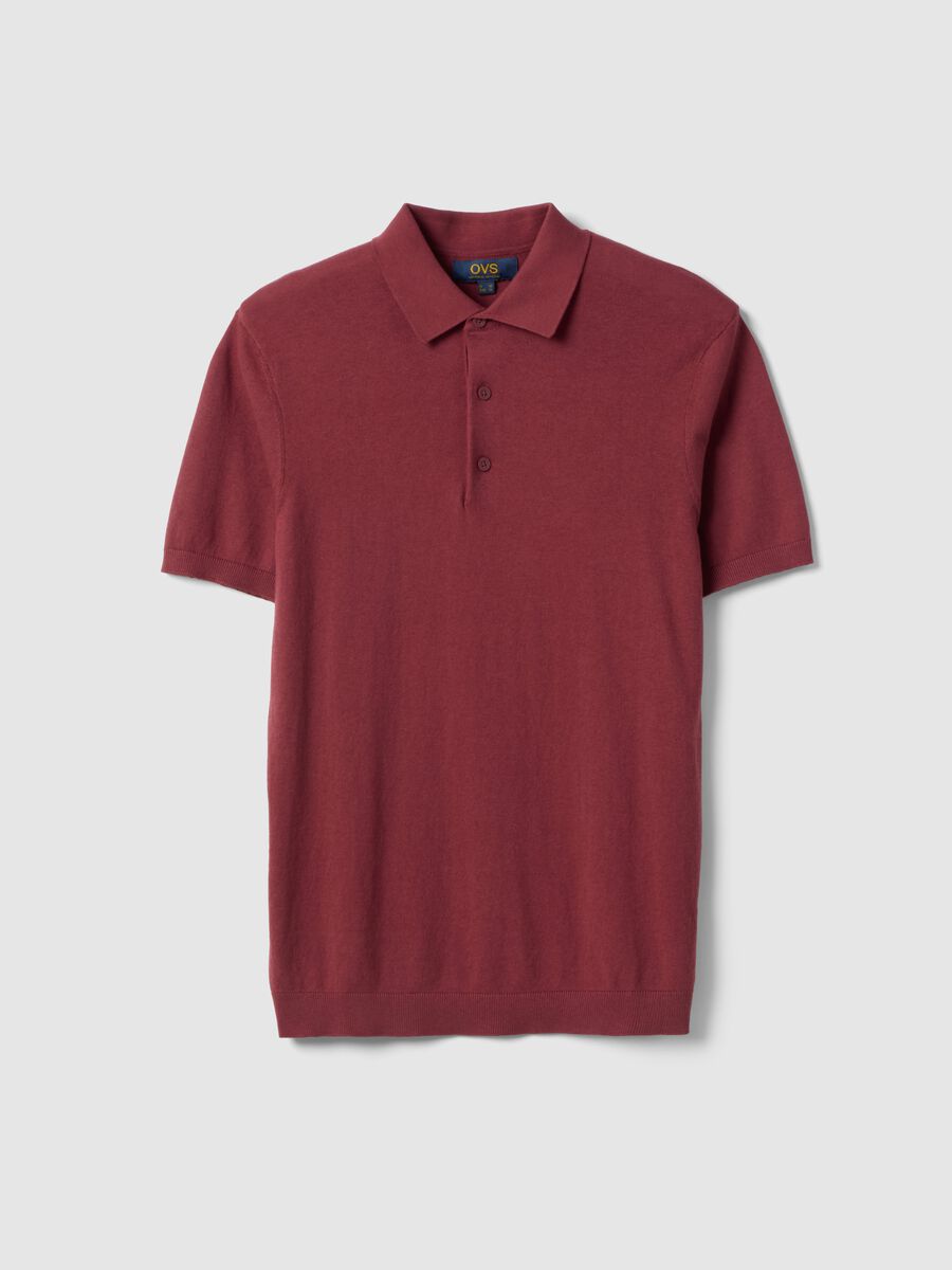 Red pure cotton polo regular fit_4