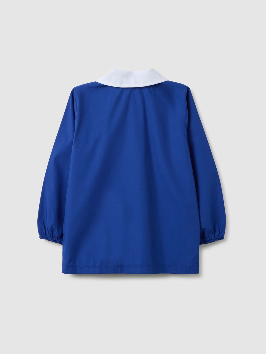Blue School Apron with Zip and Sonic Patch_1