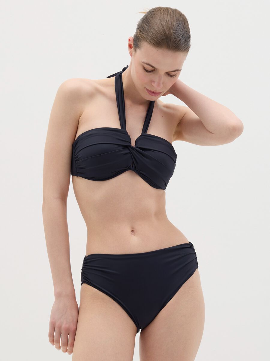 Ovs Blue Bikini Top with Ruched Detail_0