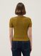 Yellow pure cotton regular fit knitted shirt_2