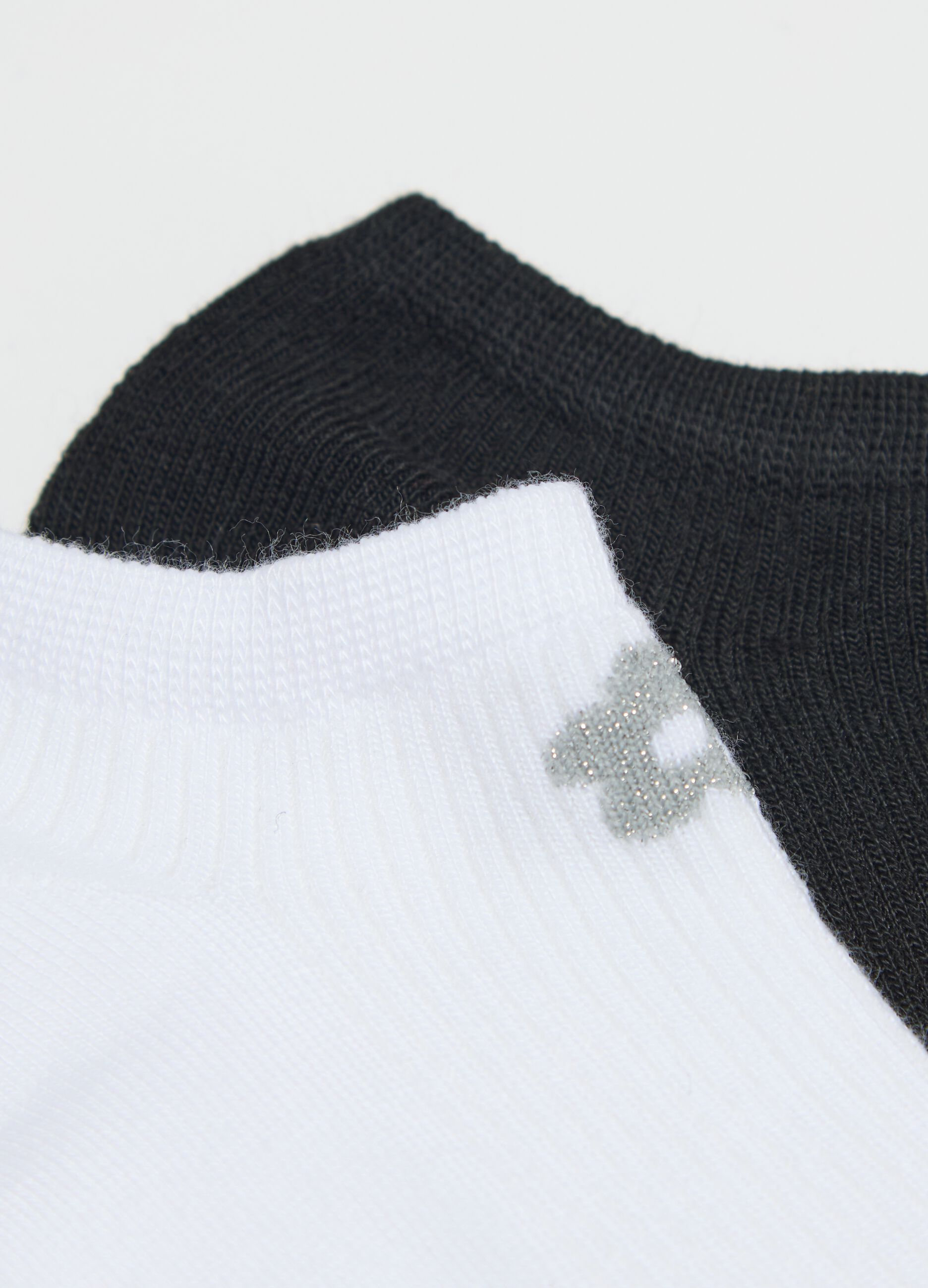 Multi-pack sneaker liners with stripes and polka dots