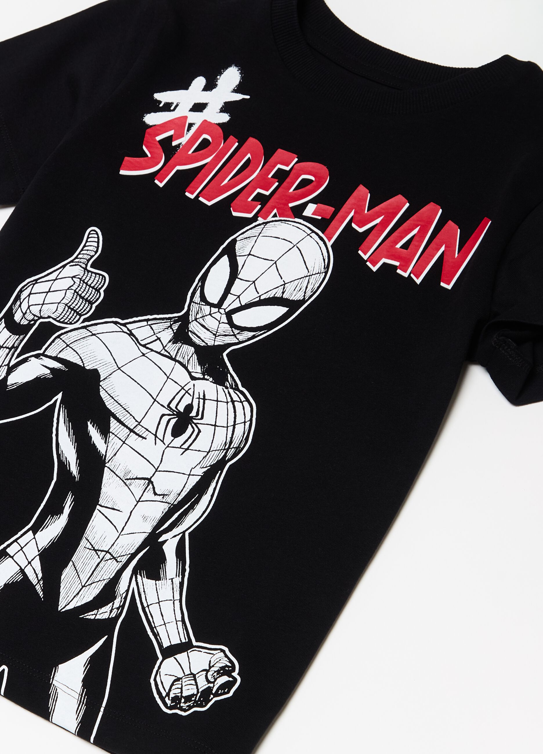 Cotton T-shirt with Spider-Man print