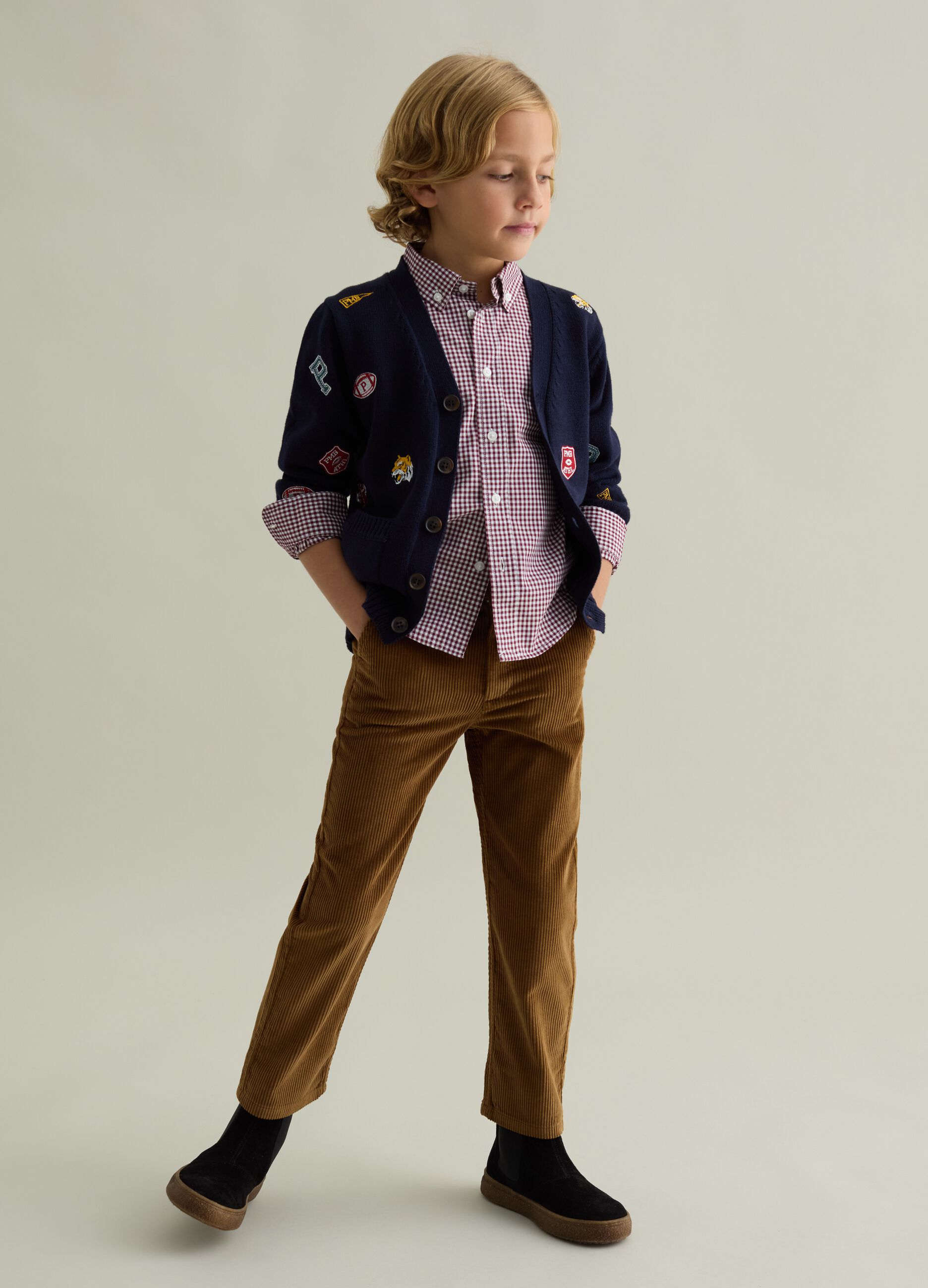 Corduroy chino trousers