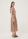 Multicolour pure viscose striped midi dress, regular fit_1