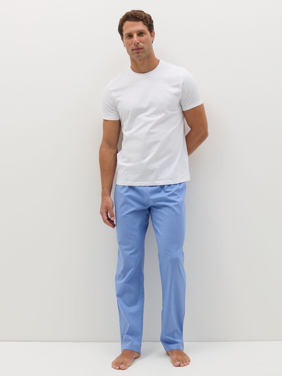 Pyjama trousers with print in cotton_0