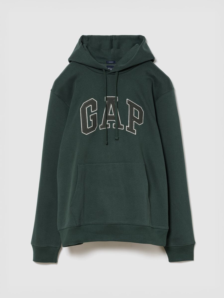 Felpa con cappuccio e logo GAP in misto cotone_4