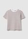 Striped Multicolour Crew-Neck T-Shirt in Pure Cotton, Regular Fit_0