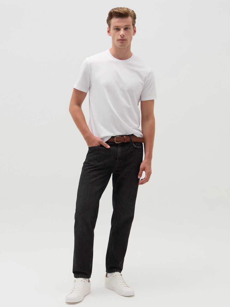 Cotton T-shirt with round neck_1
