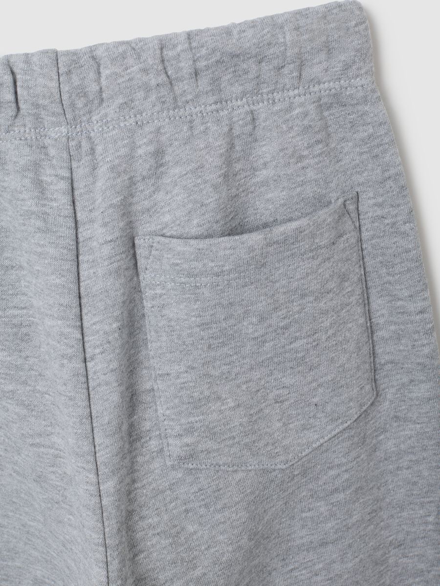 Children's grey pure cotton regular fit trousers_3