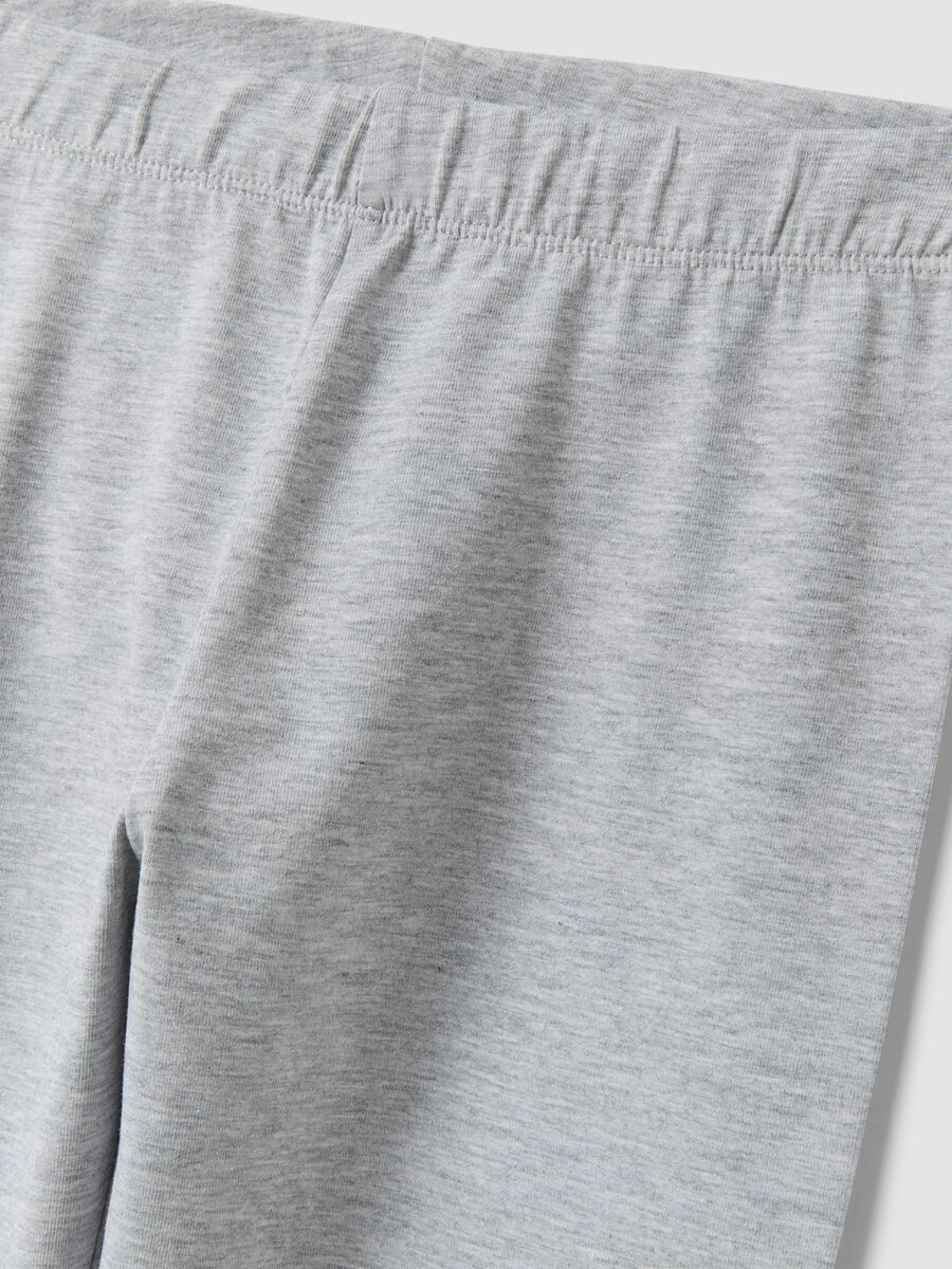 Leggings skinny grigi in misto cotone organico elasticizzato per ragazza_5
