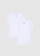 Pack of two white children's t-shirts in pure cotton, regular fit_0