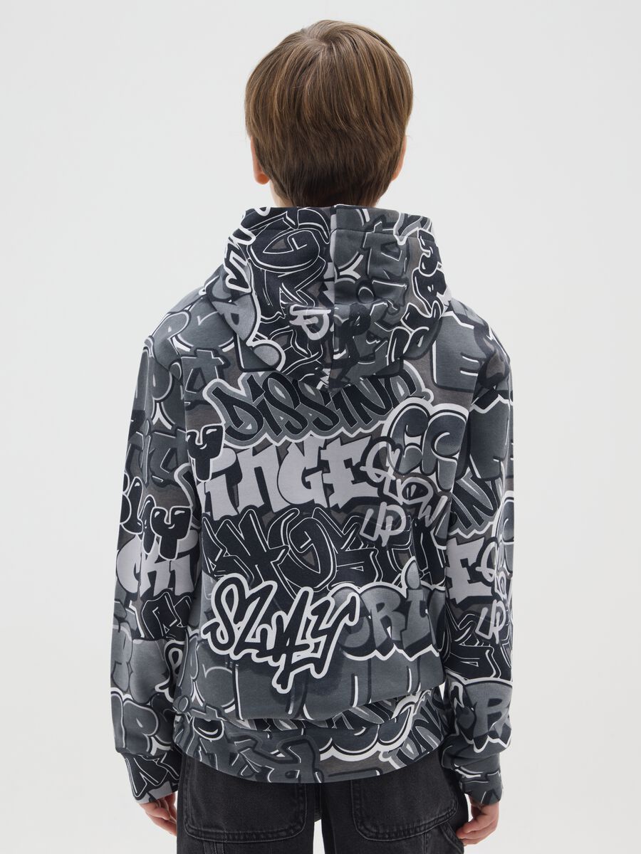 Grey cotton blend regular fit boys' sweatshirt_1