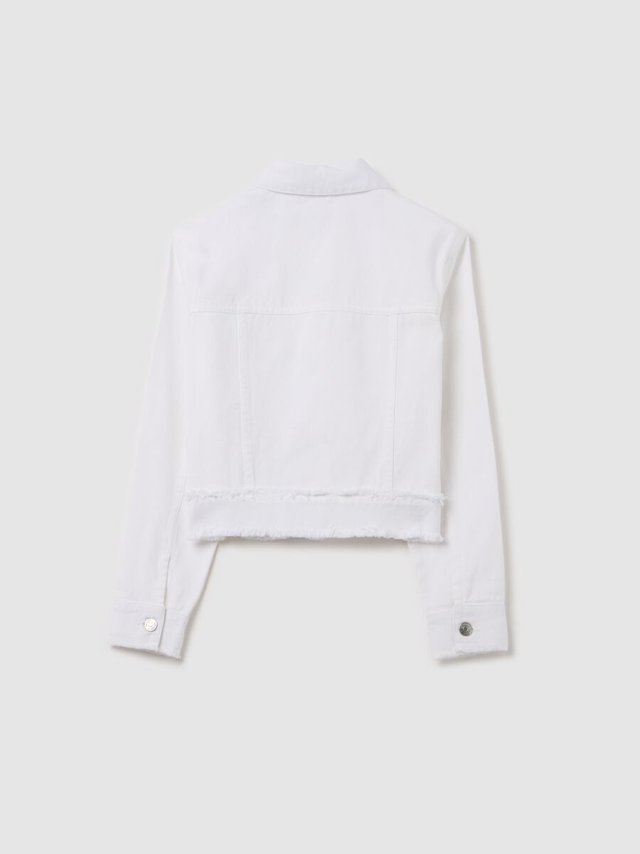 Giacca cropped fit in denim _4