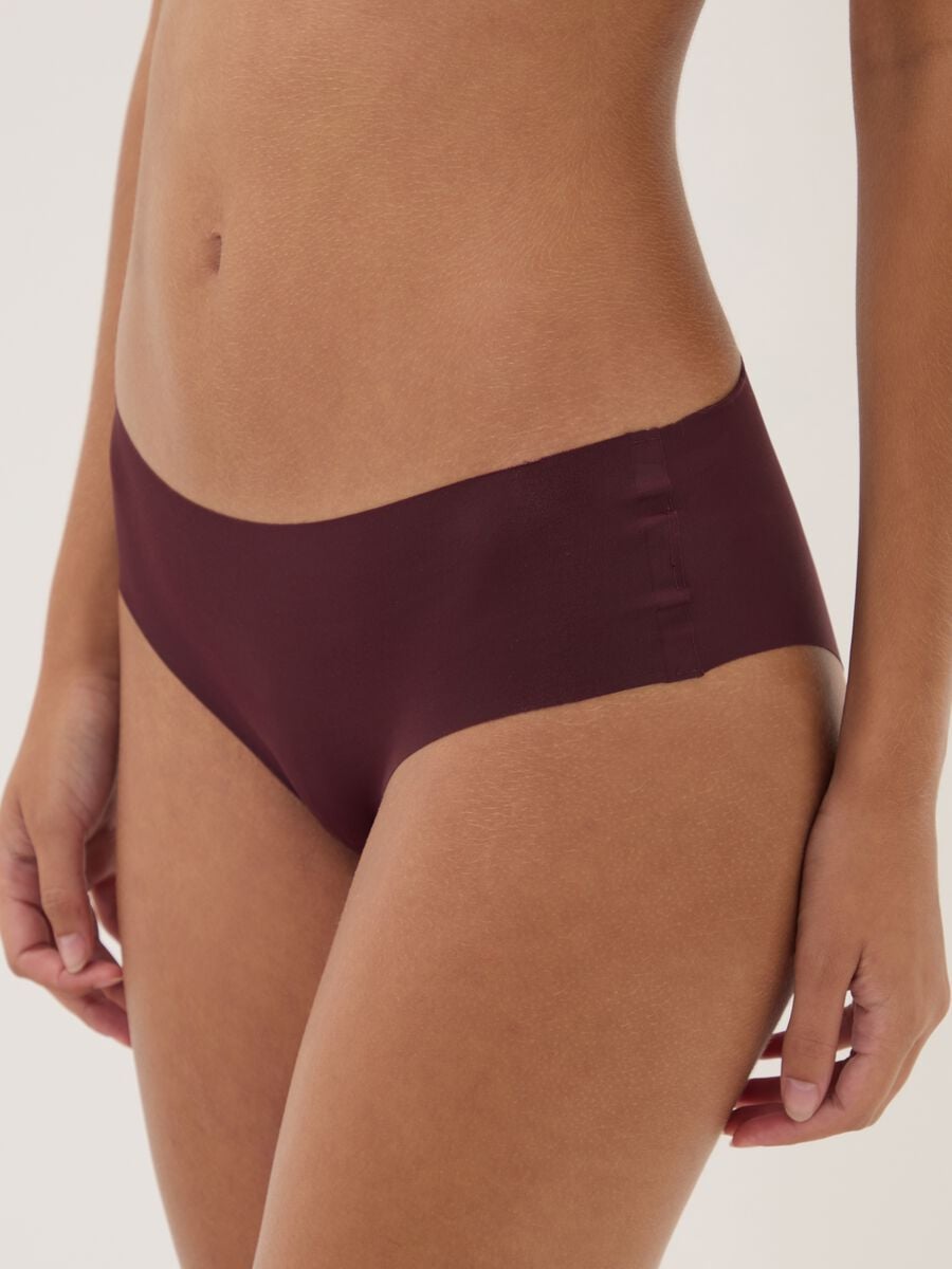 Slip hipster viola in microfibra elasticizzata con vita regular_3