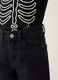 Black wide-leg cotton and viscose blend jeans for boys_2
