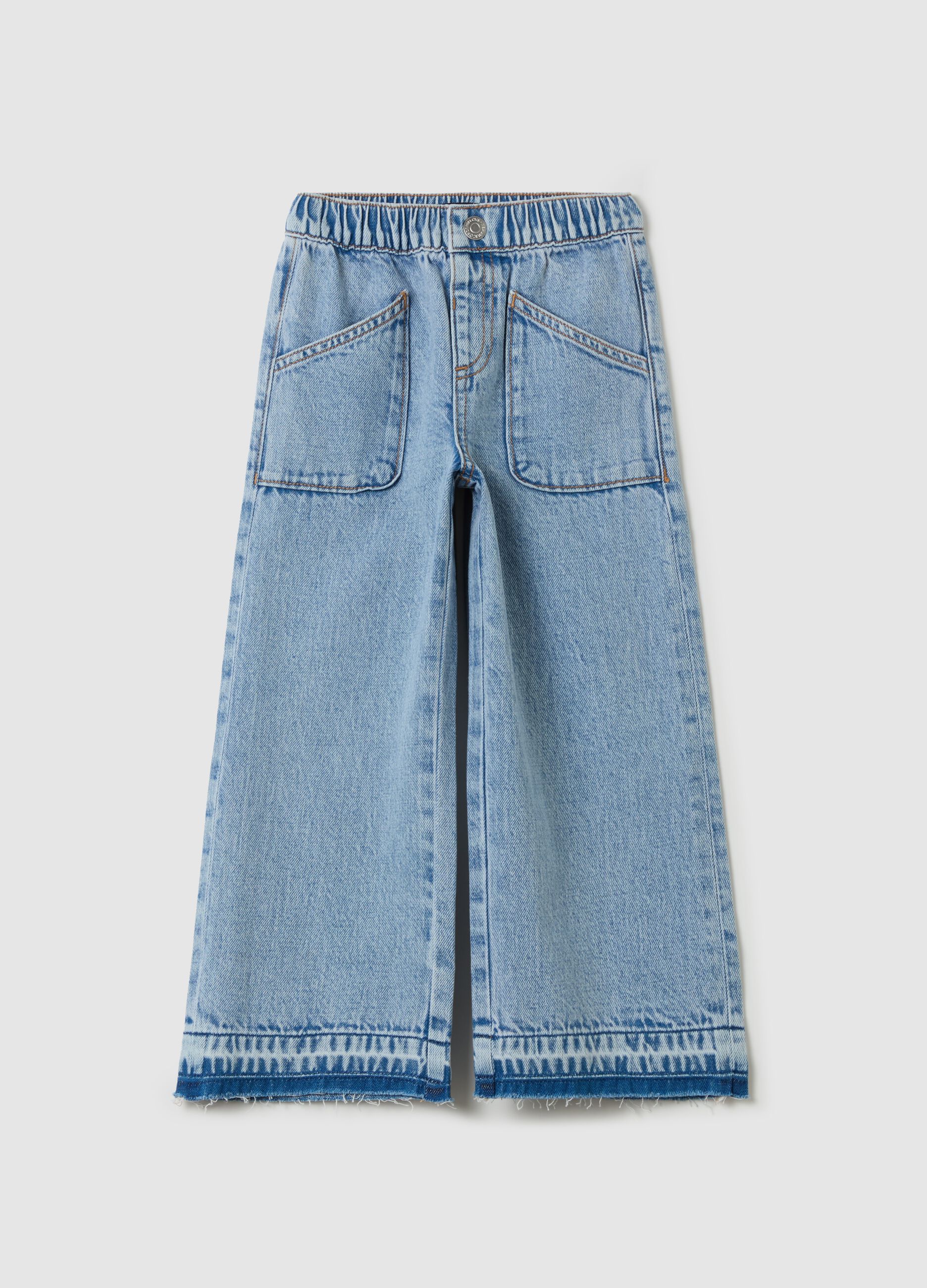 Wide-leg jeans with pockets