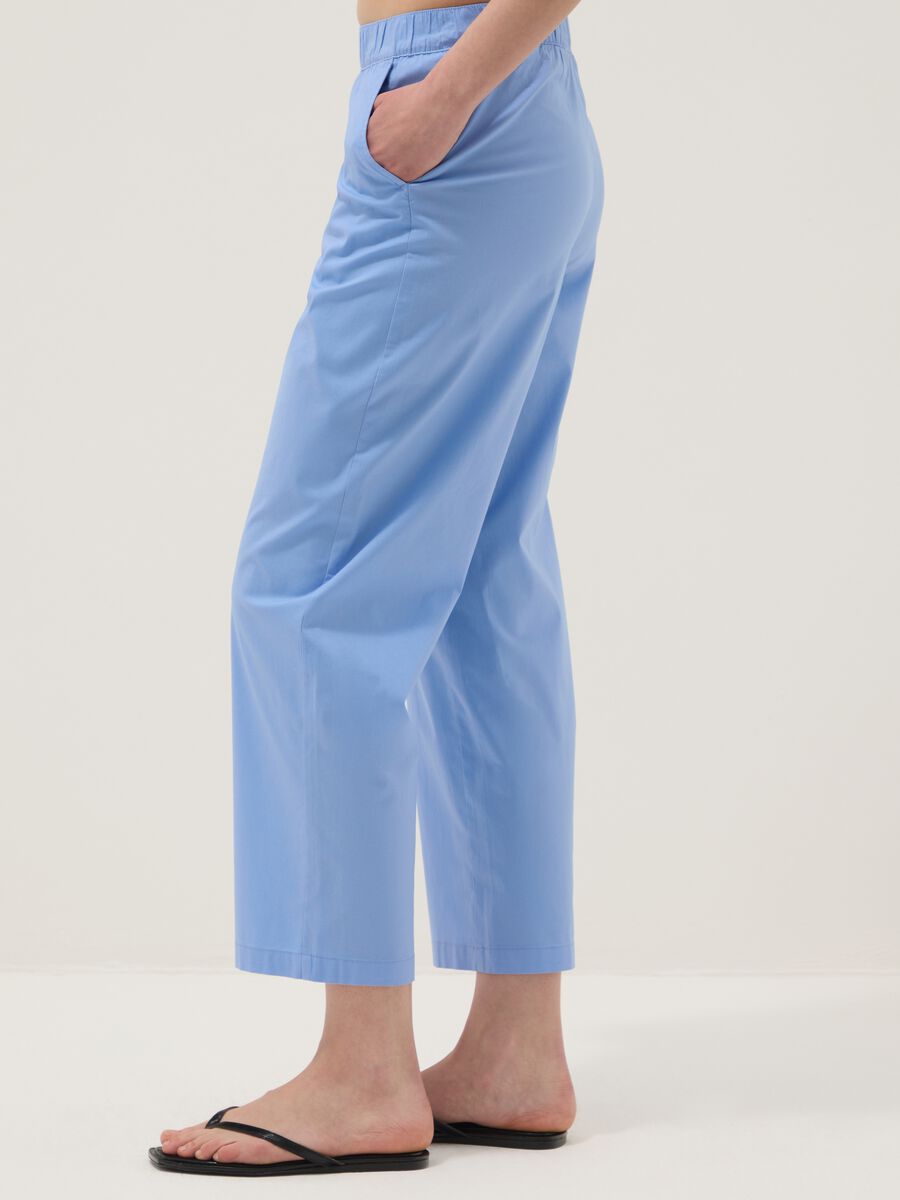 Light blue stretch cotton trousers_3