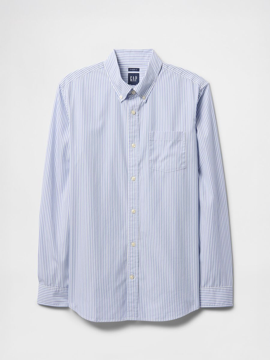 Blue Striped Cotton Shirt_3