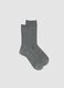 Long grey socks in stretch viscose blend_0