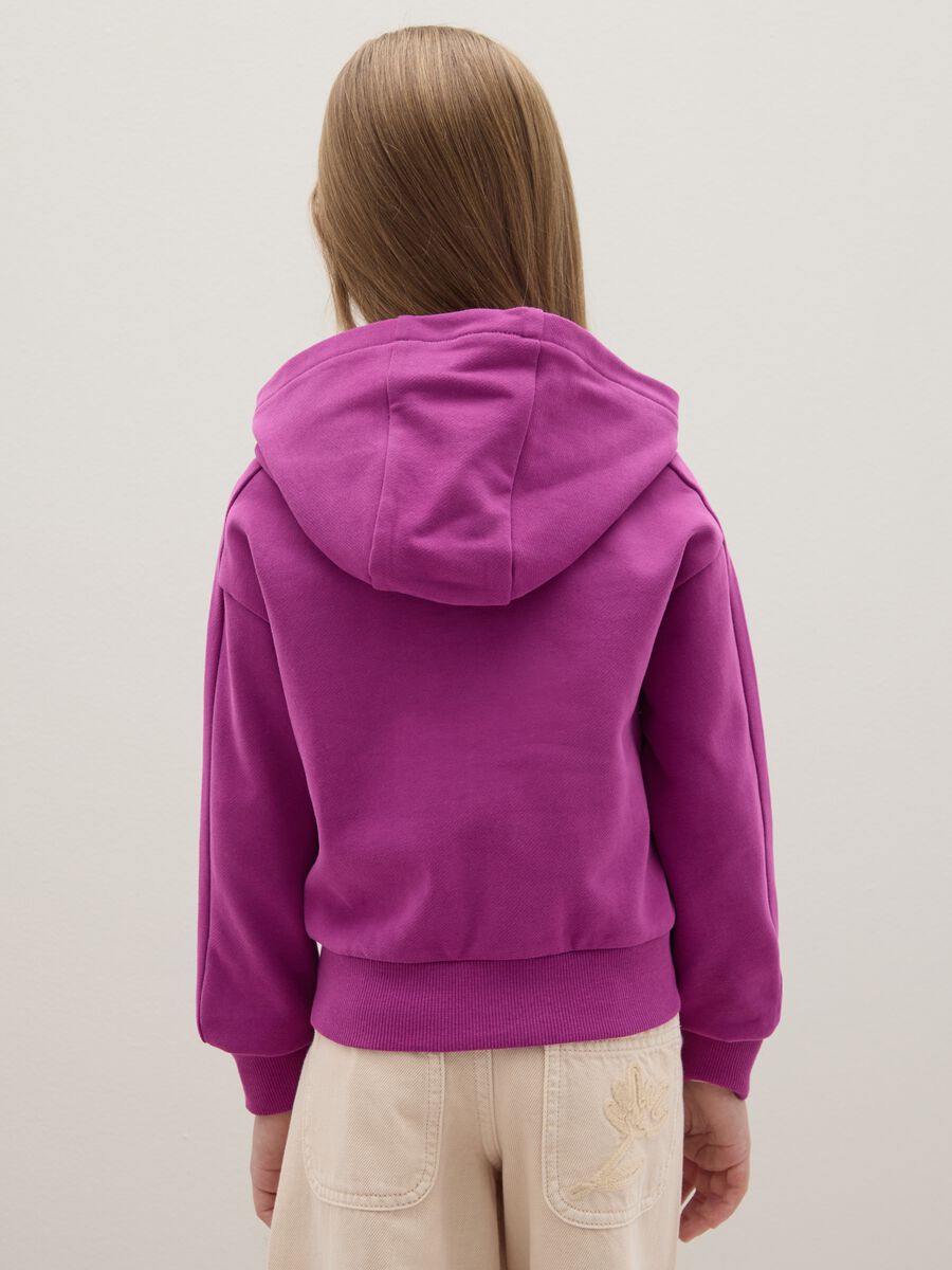 Purple regular fit pure cotton girl's sweatshirt_1
