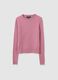 Pink pullover with round neckline_4