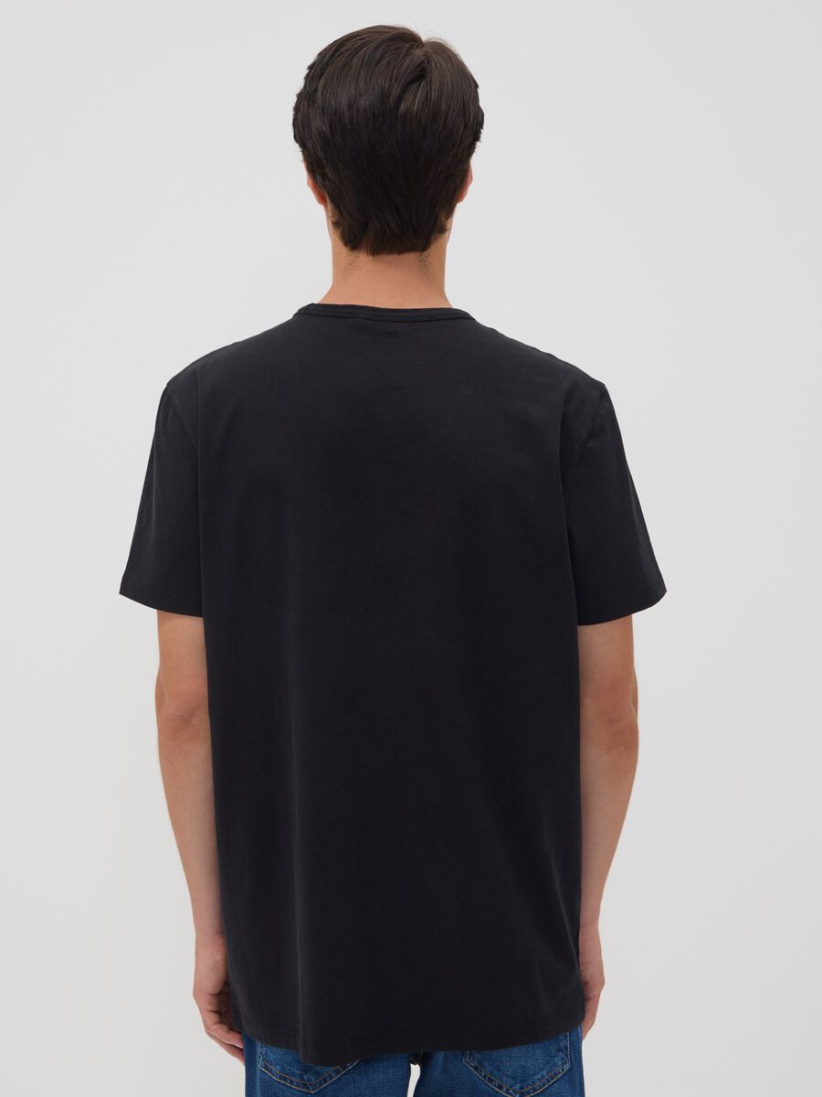 Black pure cotton T-shirt with Pink Floyd print_3