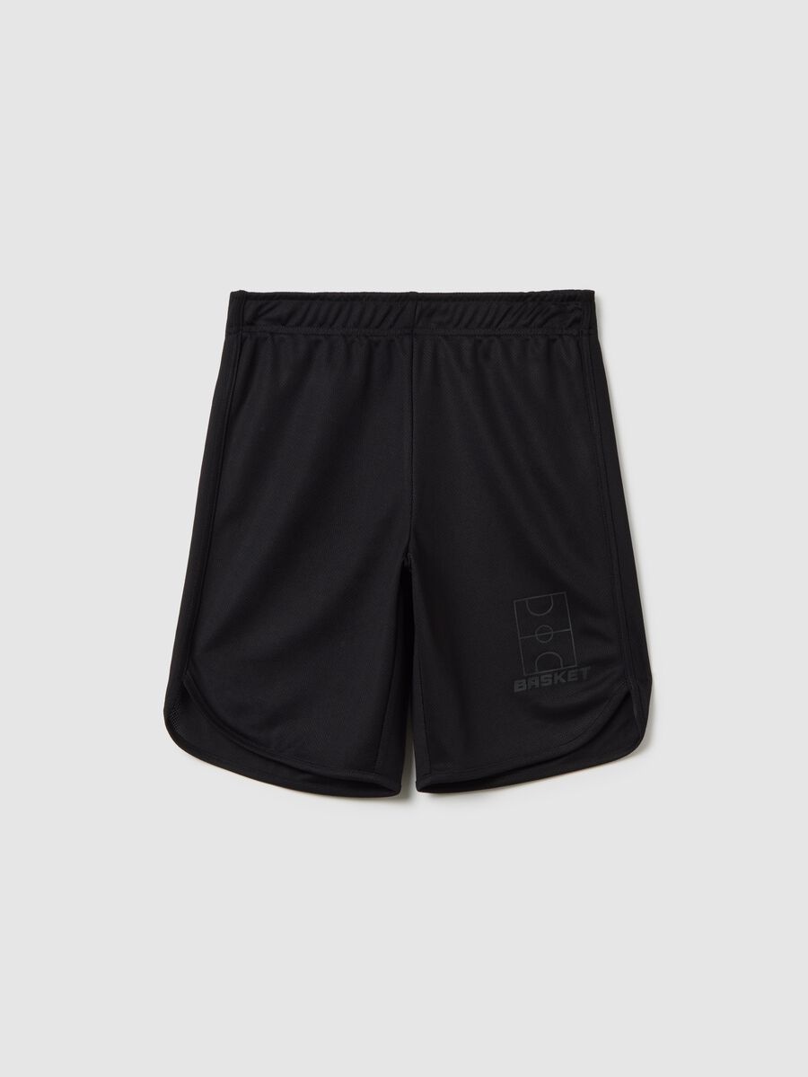 Boys' regular fit black shorts_0