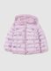 Down jacket with hood and Minnie Mouse print_0