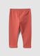 Red regular-fit leggings in stretchy organic cotton_1