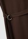 Brown slim fit stretchy fabric dress_5