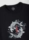 Black pure cotton regular fit T-shirt with Koi carp print_5